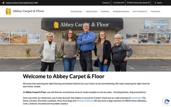 About Abbey Carpet & Floor | Serving Lenawee, Jackson and Washtenaw counties