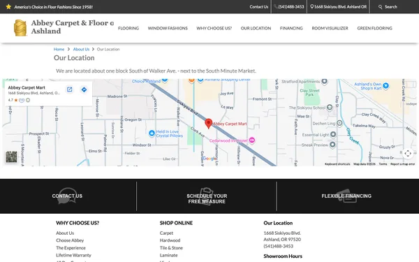 Abbey Carpet & Floor of Ashland Location – Map and Directions