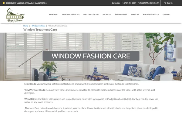 Window Treatment Care