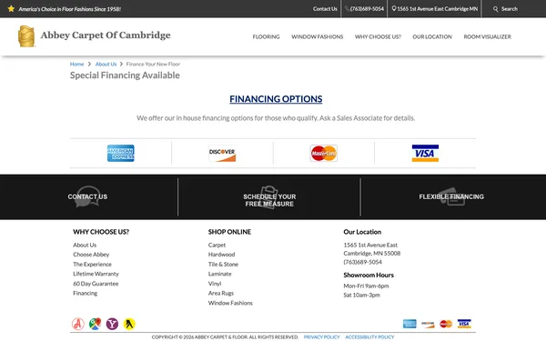 Special Financing Options Available | All Major Credit Cards Accepted