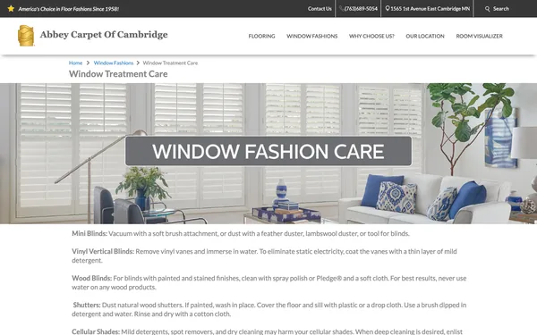 Window Treatment Care