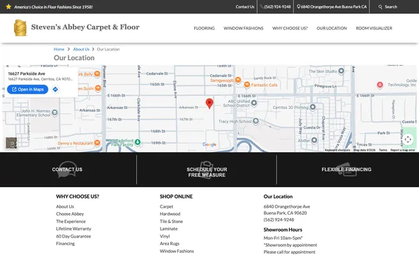 Map and Directions To Our Norwalk Showroom