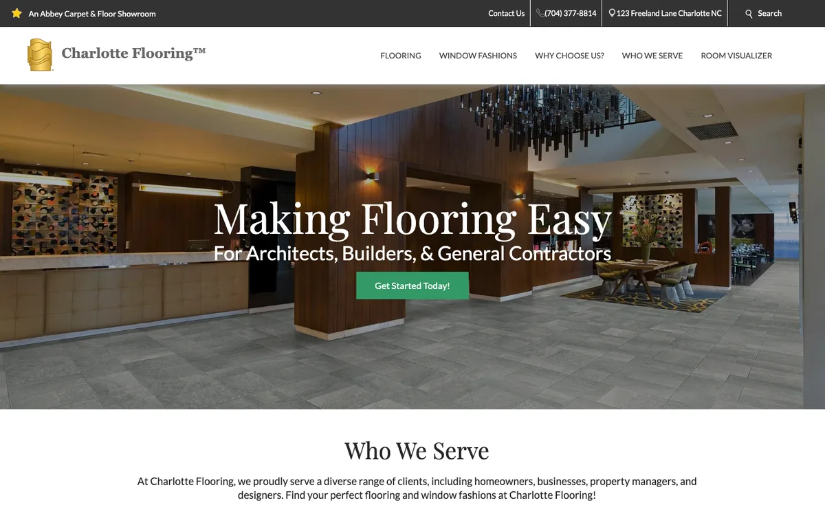 Charlotte Flooring™ homepage