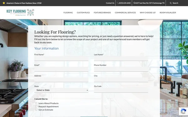Contact Key Flooring of Chattanooga | Chattanooga’s Best Flooring Showroom