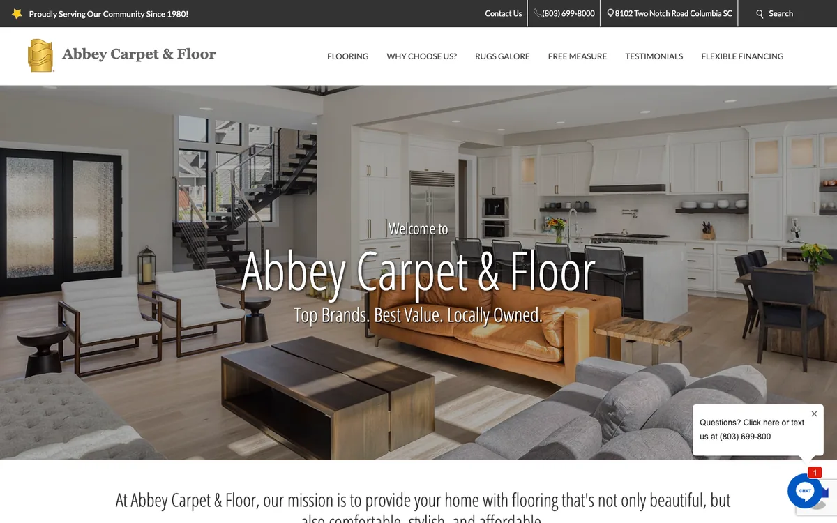 Abbey Carpet & Floor homepage