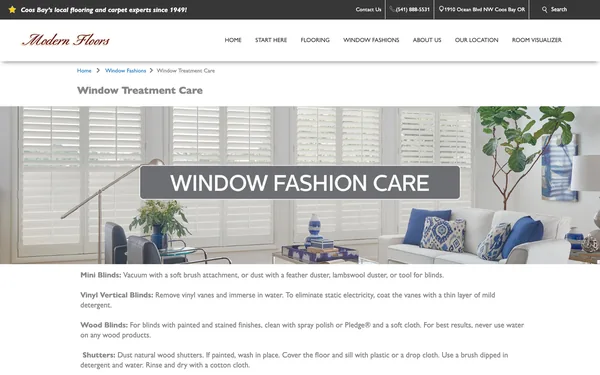Window Treatment Care