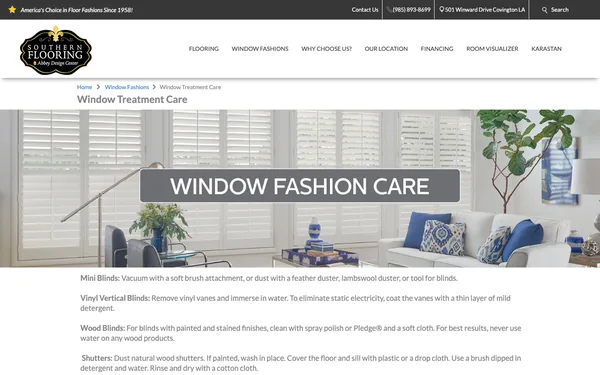 Window Treatment Care