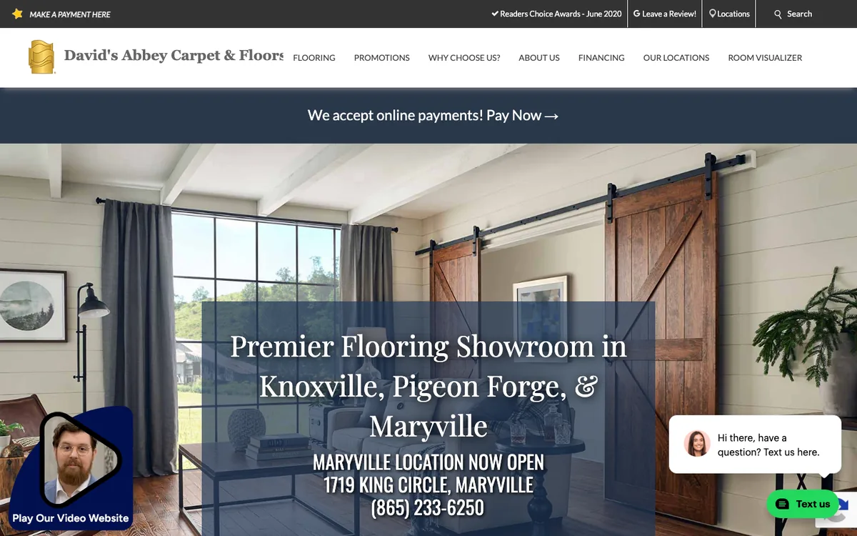 David's Abbey Carpet & Floors homepage