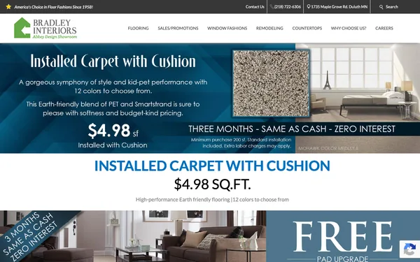 Mohawk Installed Carpet w/ Cushion | $4.98 sq.ft. | Free Pad Upgrade!