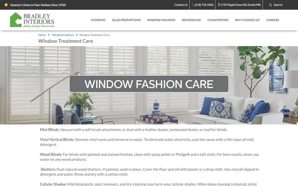 Window Treatment Care