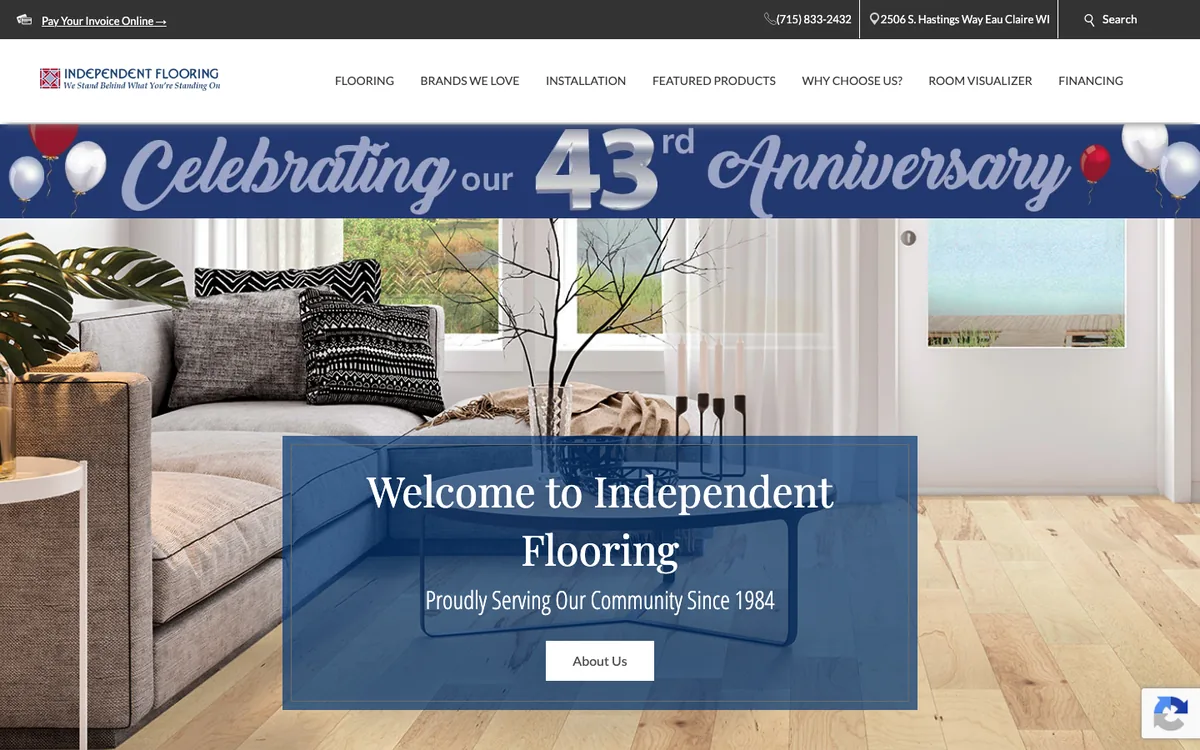 Independent Flooring homepage
