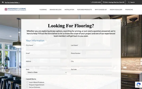 Contact Independent Flooring Contractors | Eau Claire, WI 54701 | Best Flooring Showroom