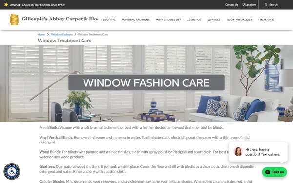 Window Treatment Care