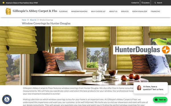Window Coverings | Gillespie's Abbey Carpet & Floor | Fairfield CA 94534