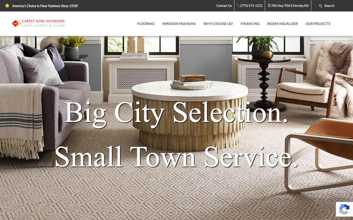 Carpet King Interiors homepage