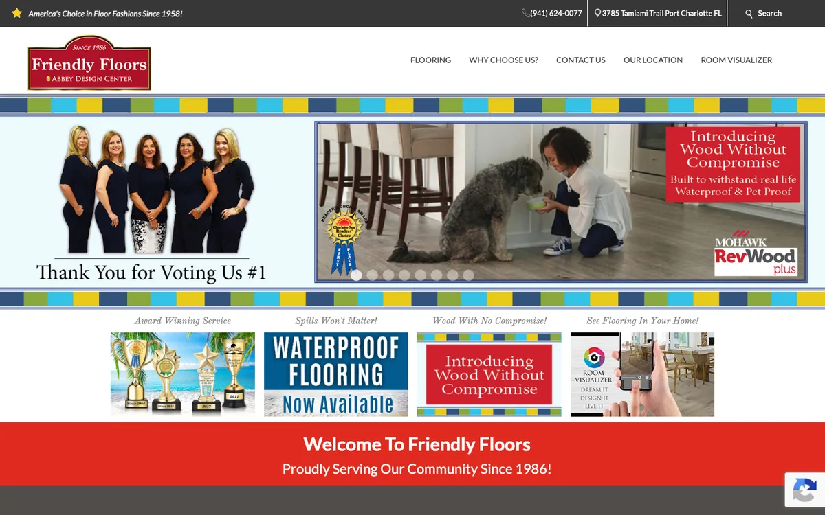 Friendly Floors homepage