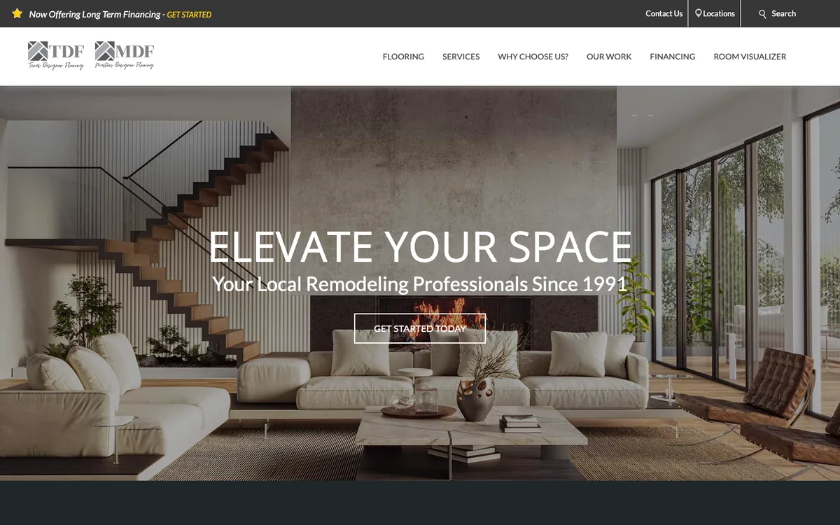 Texas Designer Flooring homepage