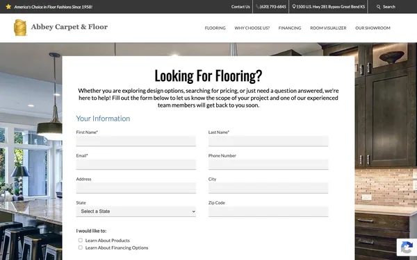 Contact Abbey Carpet & Floor | Great Bend’s Best Flooring Showroom