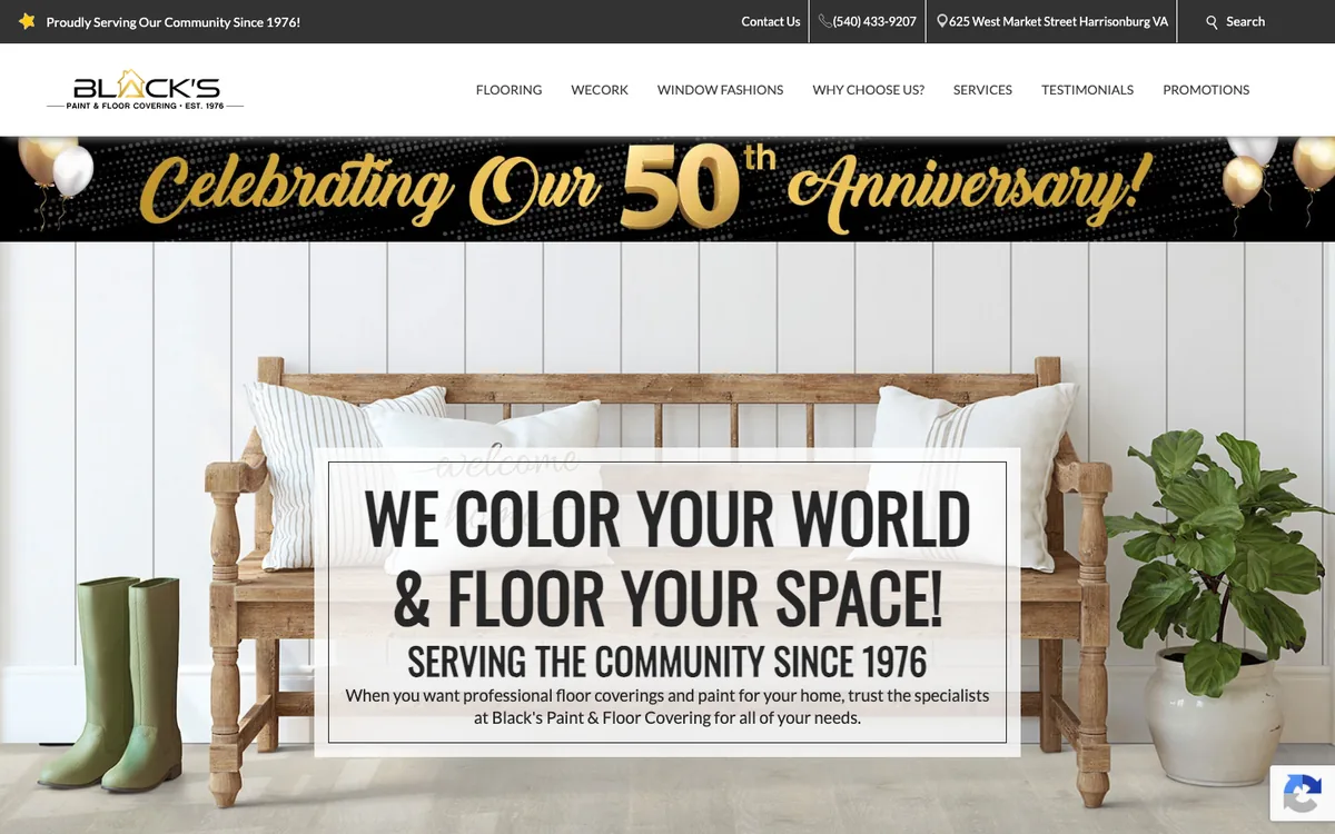 Black's Paint & Floor Covering homepage