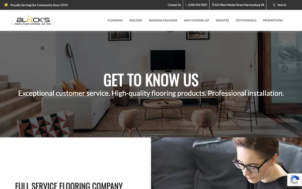 About Black's Paint & Floor Covering | Harrisonburg VA 22801 | Flooring On Sale