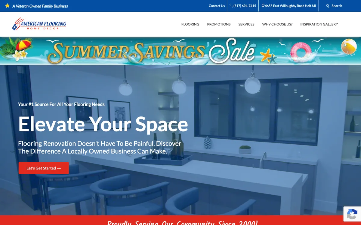 American Flooring Holt homepage