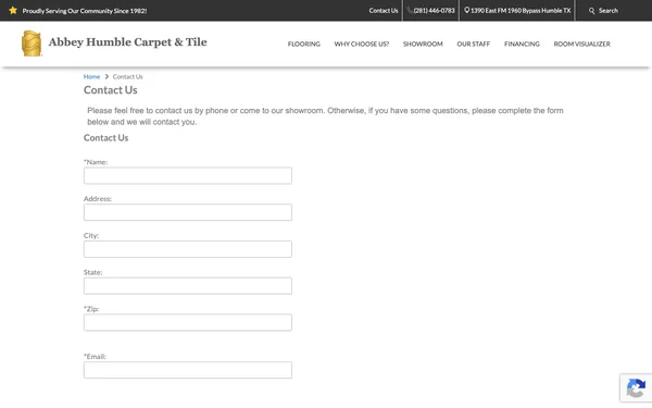 Contact Humble Carpet and Tile – Humble’s Best Flooring Showroom