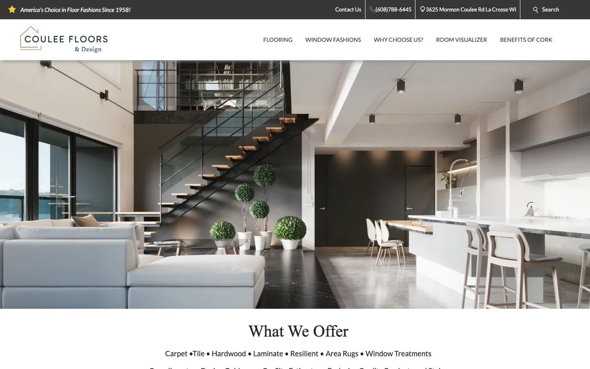 Coulee Carpet Center homepage