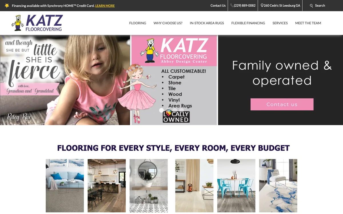 Katz Floorcovering homepage