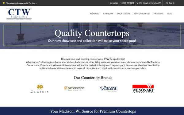 Kitchen & Bath Countertops in Madison WI | Quartz, Granite & More | CTW Design Center