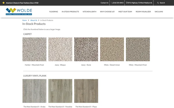 In-Stock Products | Wolde Flooring | Madison, AL 35758