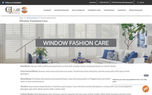 Window Treatment Care
