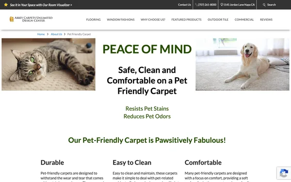Pet Friendly Carpet | No Interest Financing for 12 Months