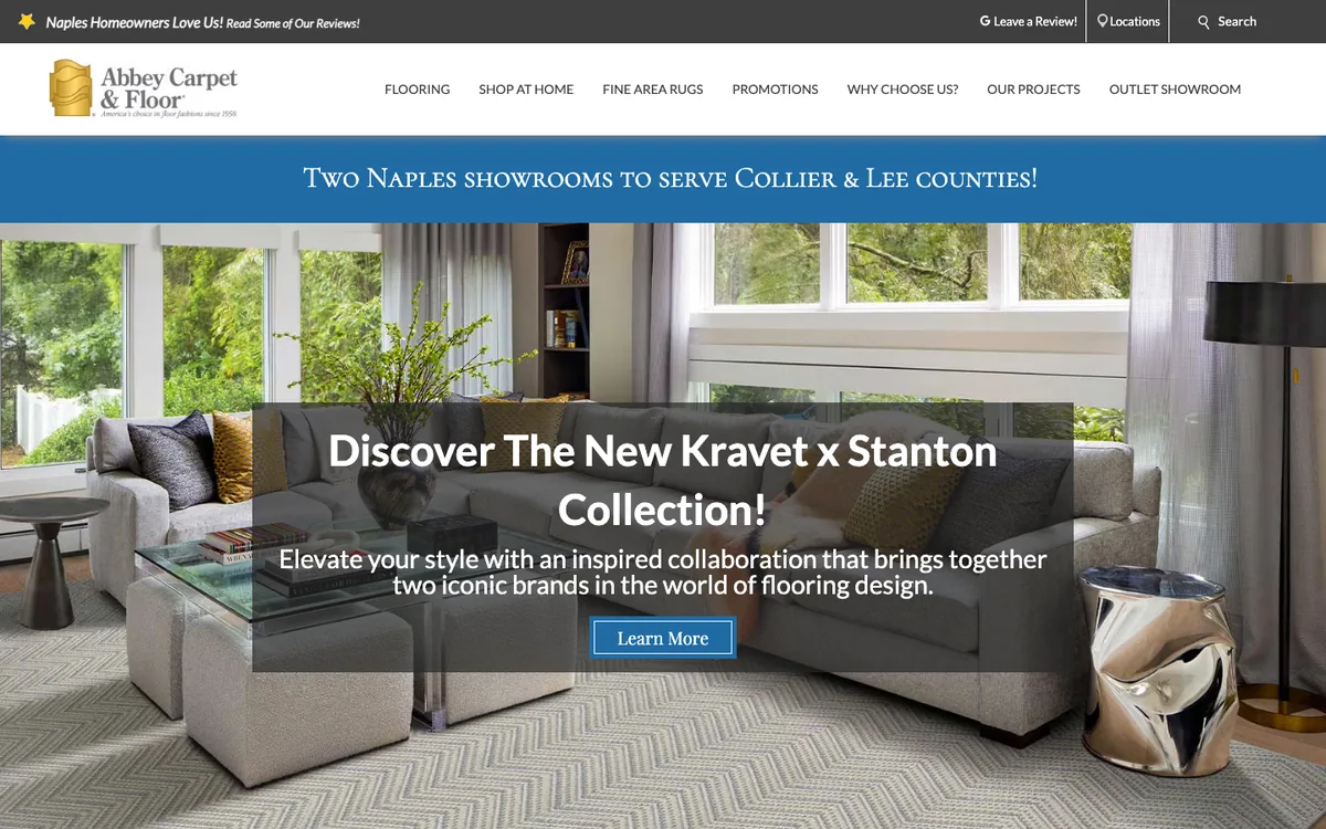 Abbey Carpet & Floor homepage