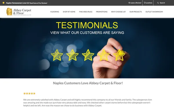 Abbey Carpet & Floor Testimonials
