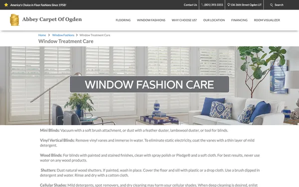 Window Treatment Care