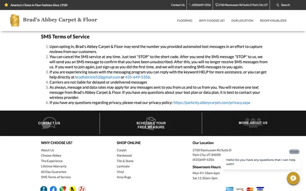 SMS Terms & Service