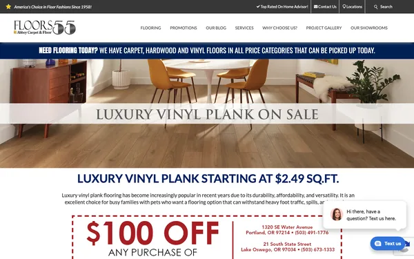 Luxury Vinyl Plank on Sale