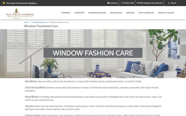 Window Treatment Care