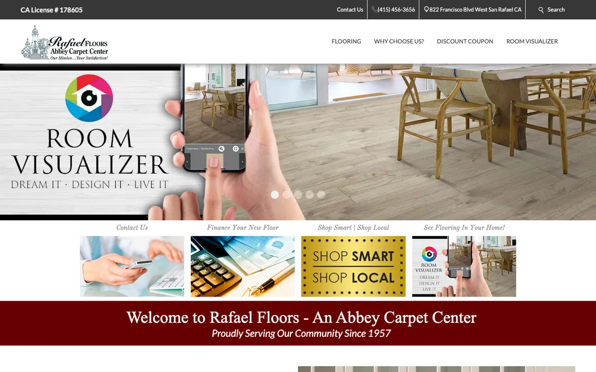 Abbey Carpet homepage