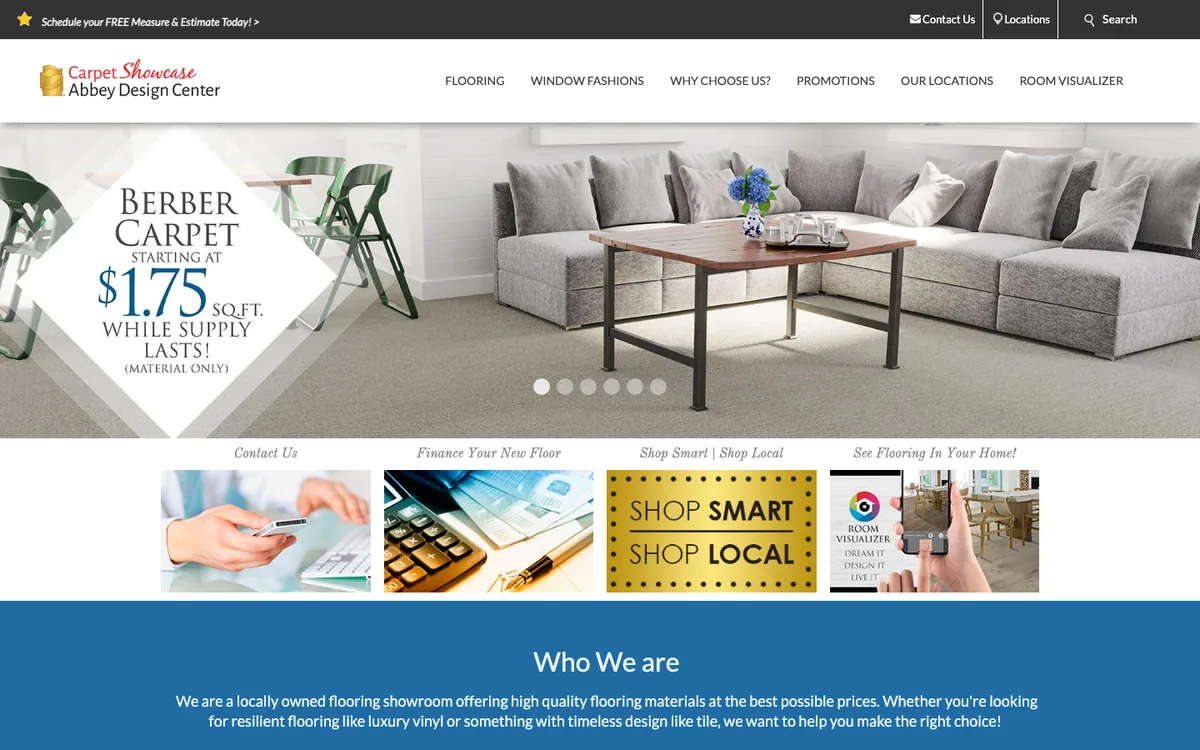 Carpet Showcase homepage