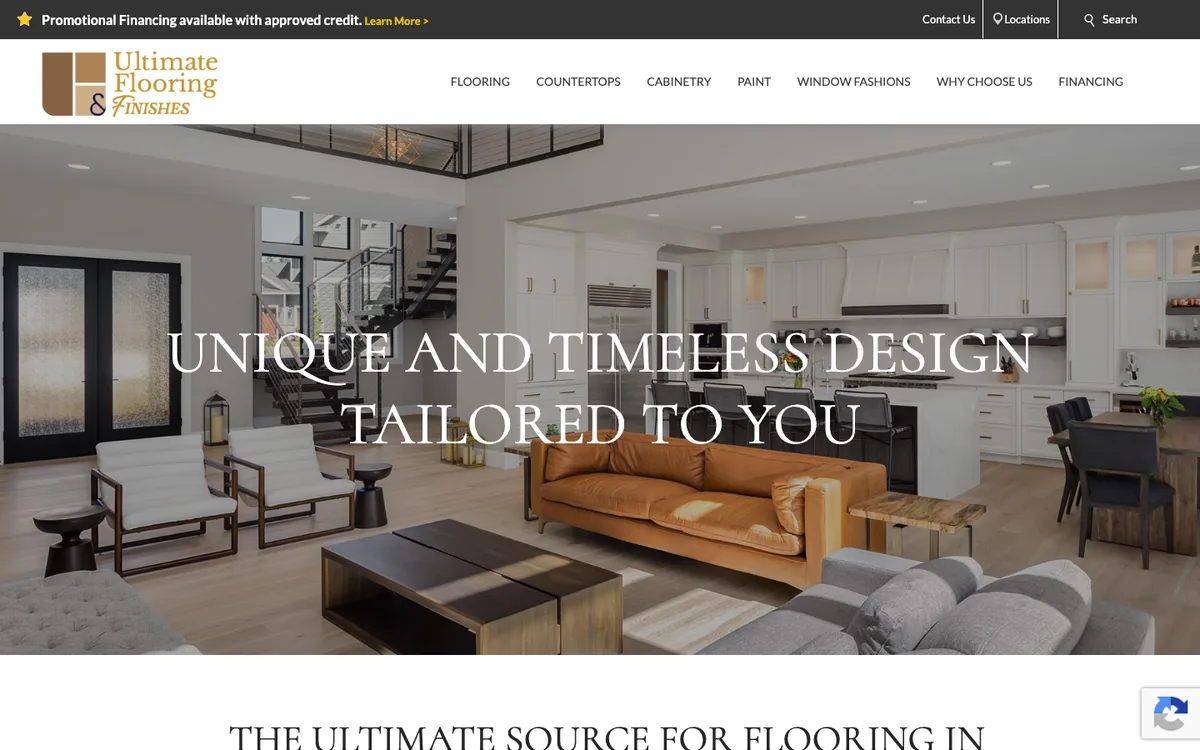 Ultimate Flooring & Finishes homepage