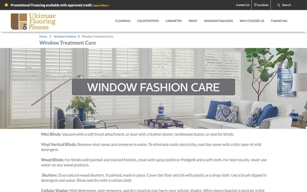 Window Treatment Care