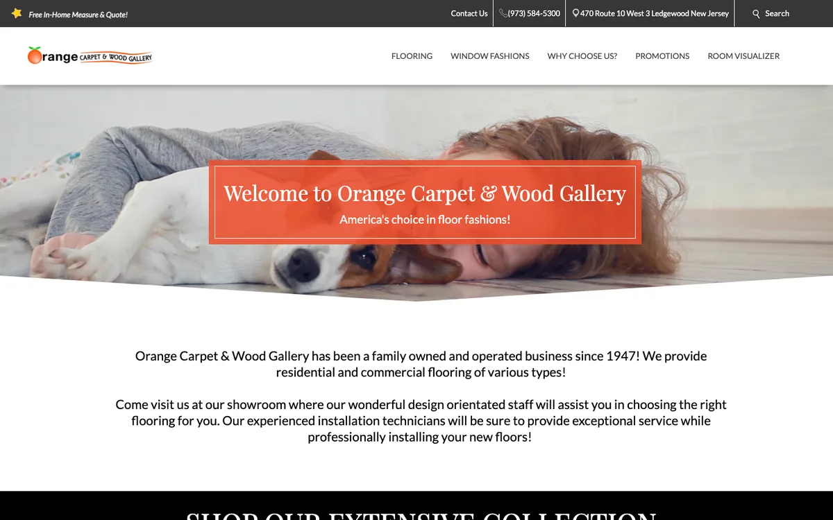 Orange Carpet & Wood Gallery homepage