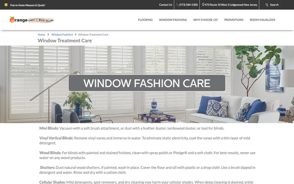 Window Treatment Care