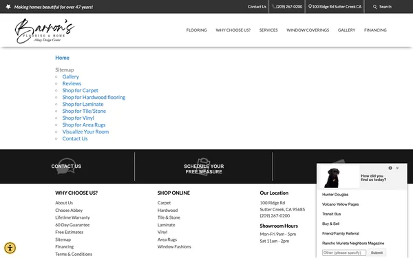 Sitemap | Barron’s Flooring & Home