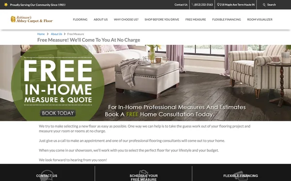 Free Measure | We'll come to you at no charge