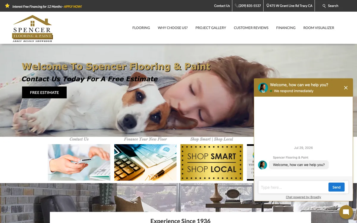 Spencer Flooring & Paint homepage