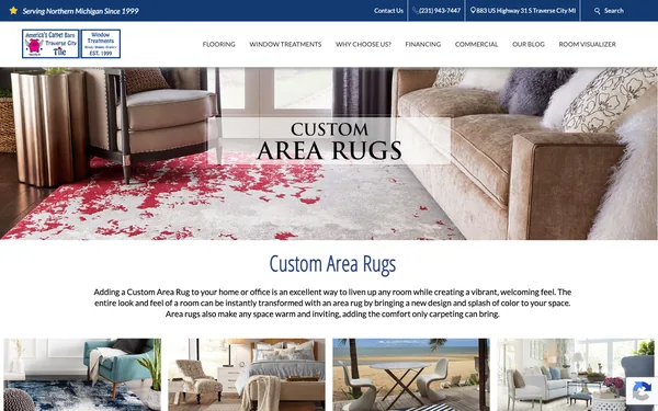 Custom Area Rugs in Traverse City, MI | Cut & Bound to Fit