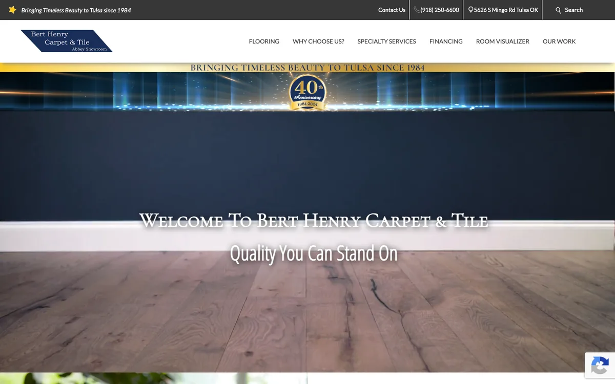 Bert Henry Carpet & Tile homepage
