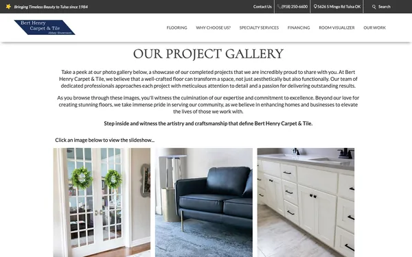 Completed flooring & tile projects by Bert Henry Carpet & Tile